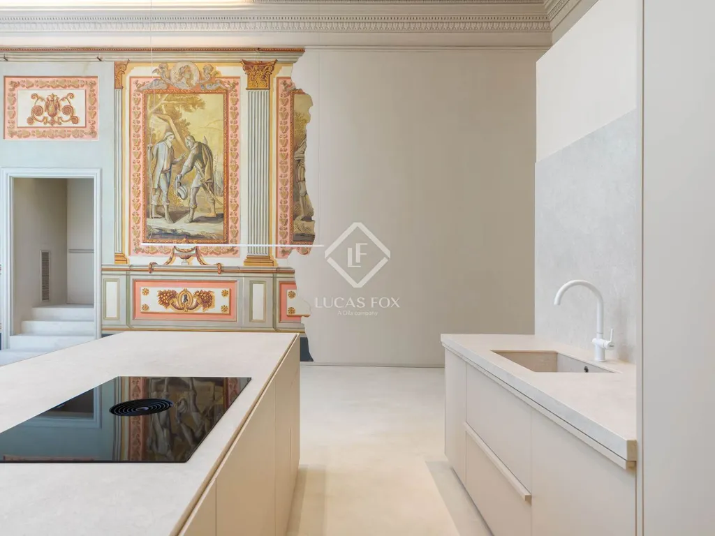 Cuisine - Penthouse in Renovated Palace, Girona