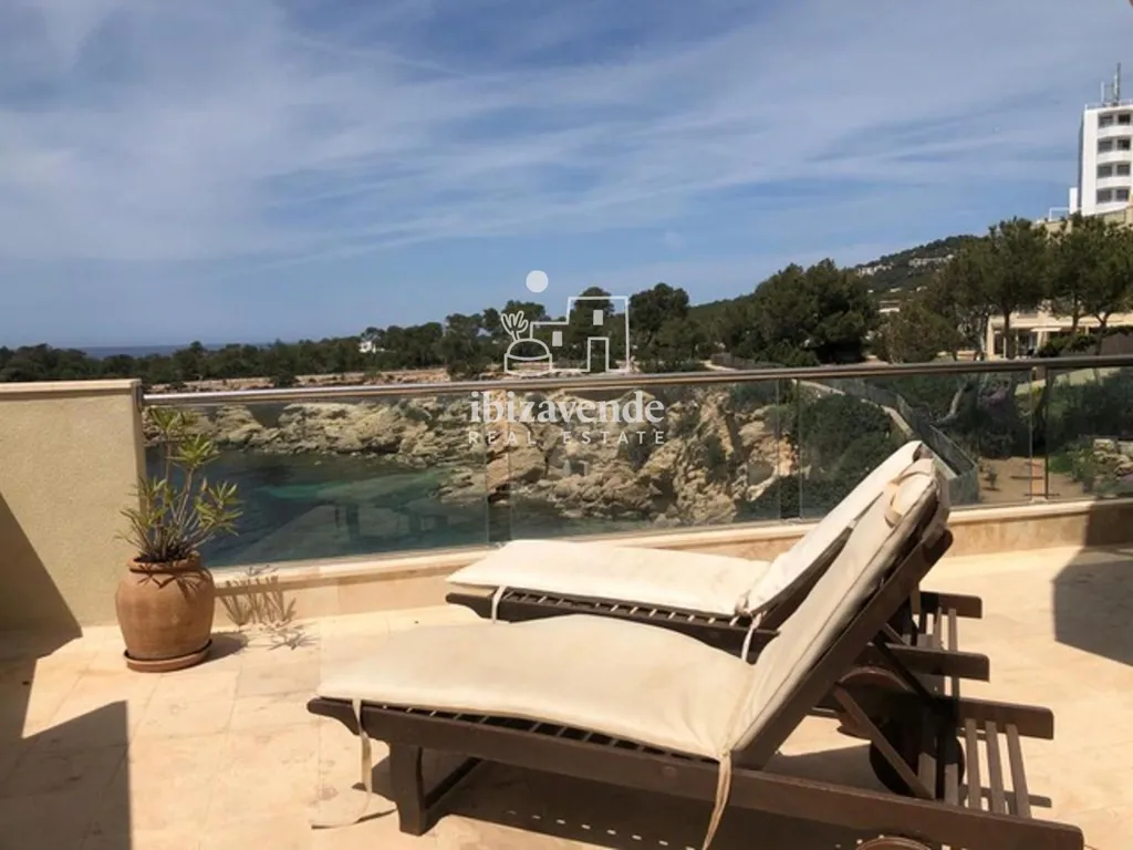 Terrasse - Studio with Sea View in Sant Antoni de Portmany