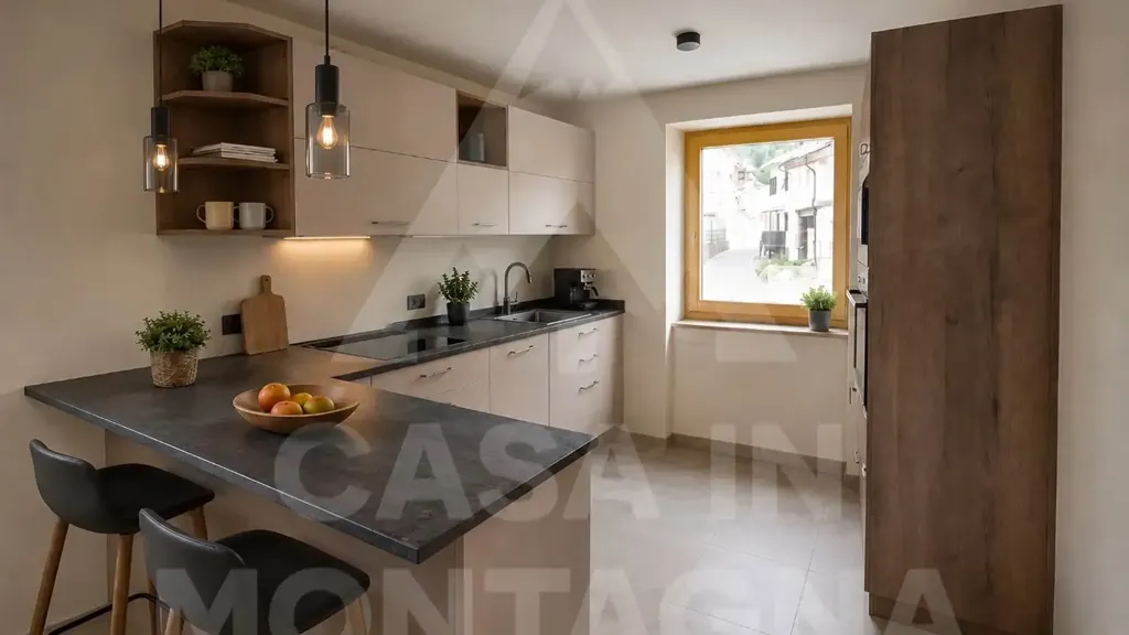 Cuisine - Rearranged Apartment with Balcony in Varena