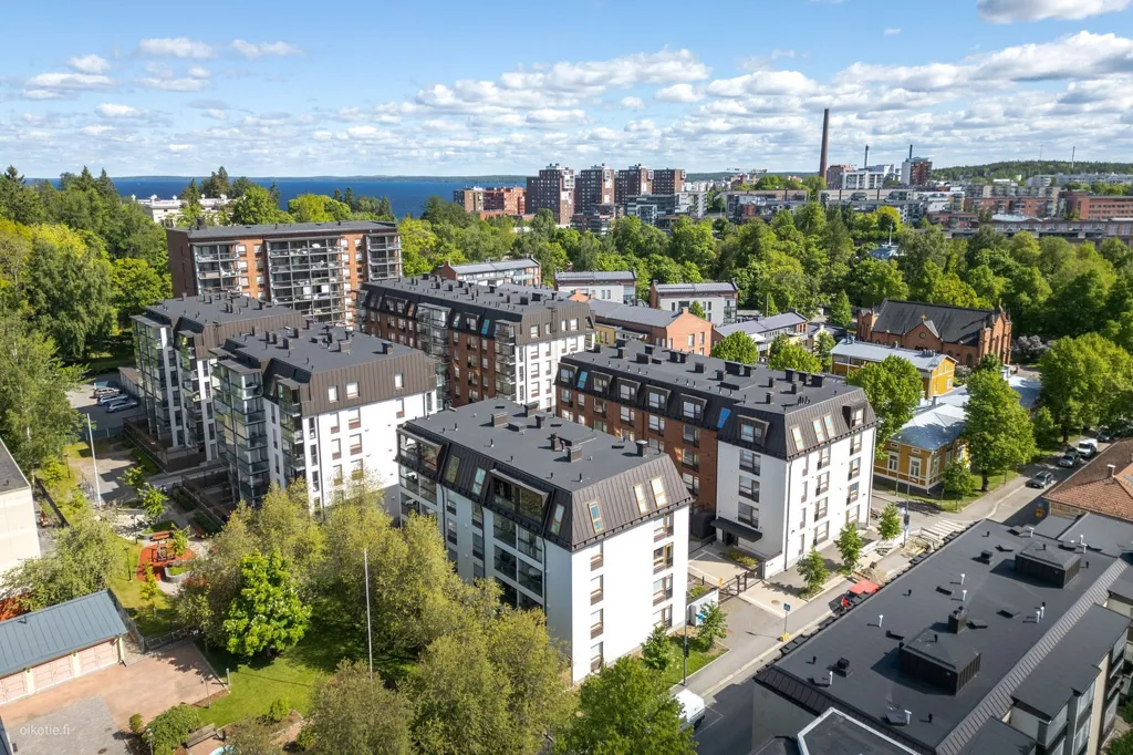 Aerial - Modern Flat with Private Garden in Tampere Centre