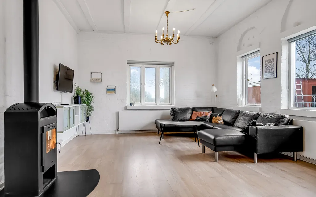 Séjour - Historic Villa with Garden in Ødsted
