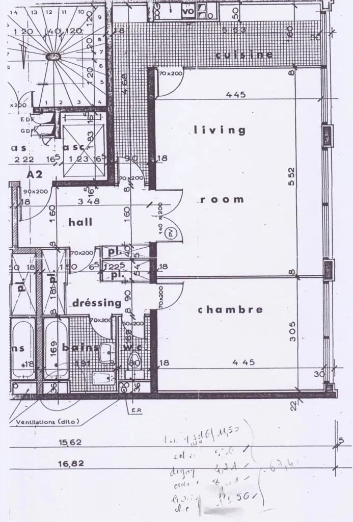 Plan - Appartement 2 Pièces avec Jardin à Passy