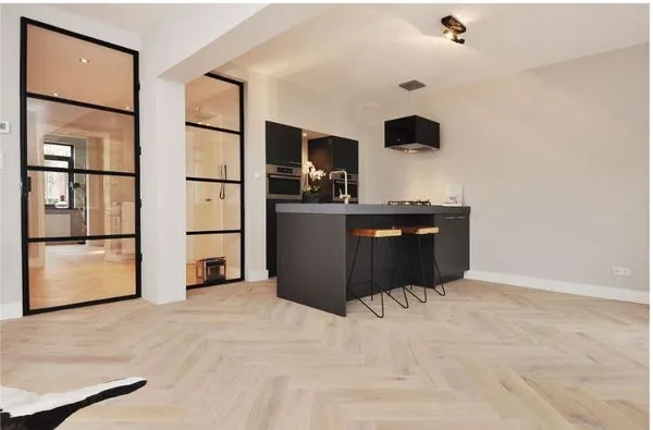 Kitchen - 2-Bedroom Apartment with Park View in Den Haag