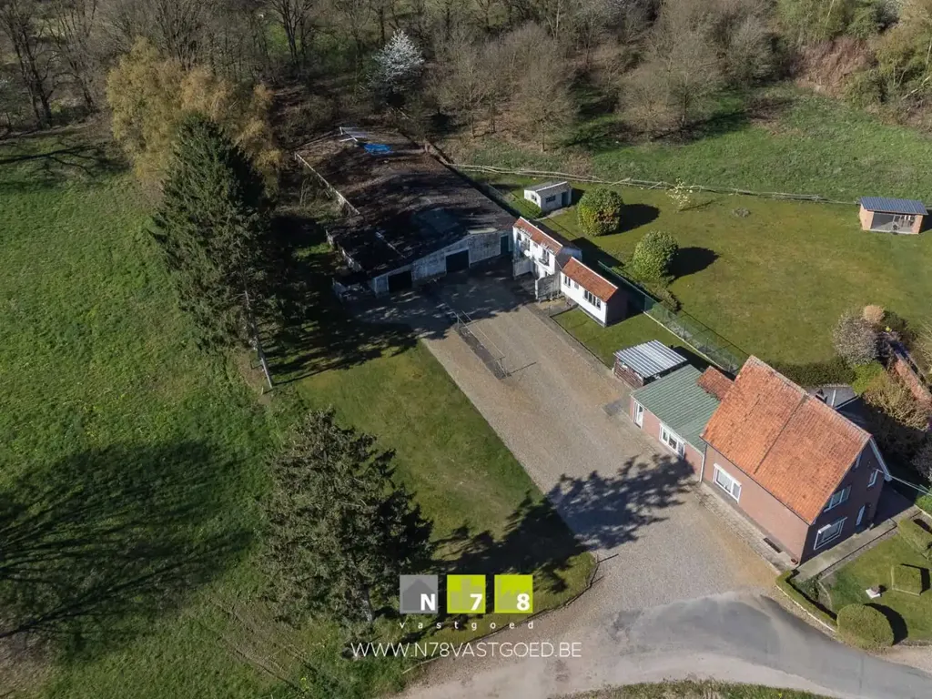 Vue aérienne - Maison libre de plain-pied avec jardin à Maaseik