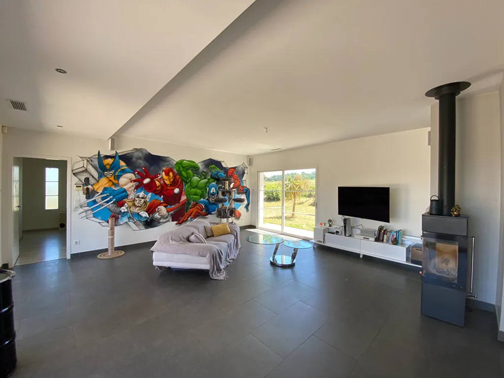Soggiorno - Accessible House with Pool in Fronsadais