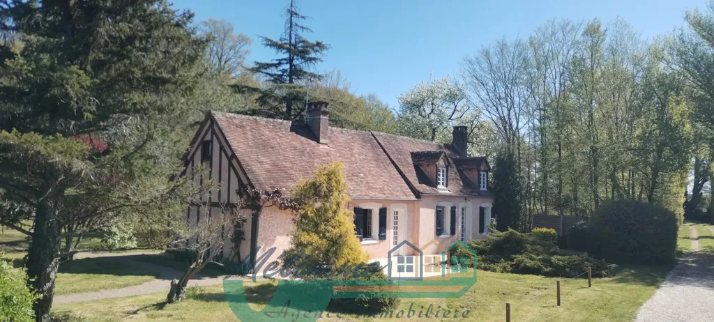 Extérieur - Longère à Colombages avec Piscine à Champcevrais