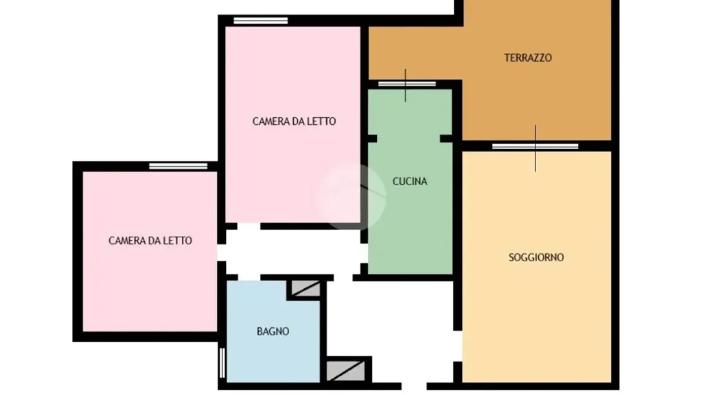 Plan - 3-Bedroom Apartment with Terrace in Rome