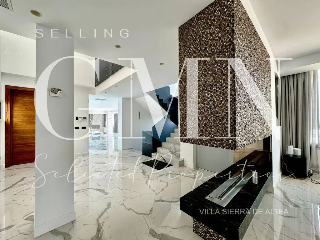 Living Room - Luxury Villa with Sea View in Altea