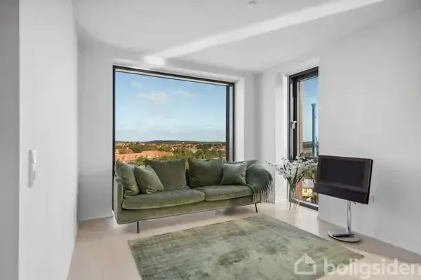 Séjour - Apartment with City View in Odense Centre