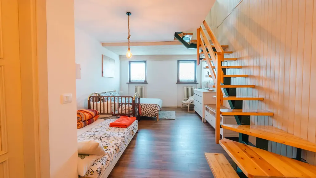 Chambres - Rustic-Style Apartment with Terrace in Bagnolo Piemonte