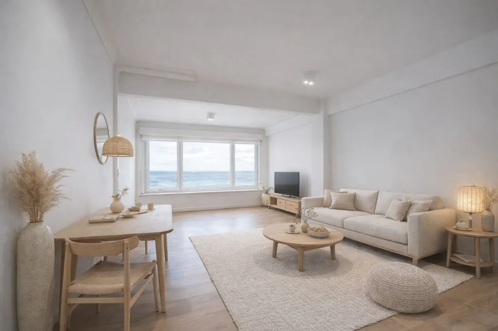 Séjour - Studio avec Vue Mer à Ostende