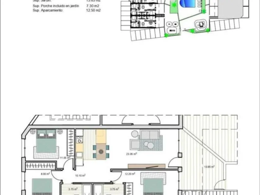 New Bungalow with Pool in Roldán, Murcia