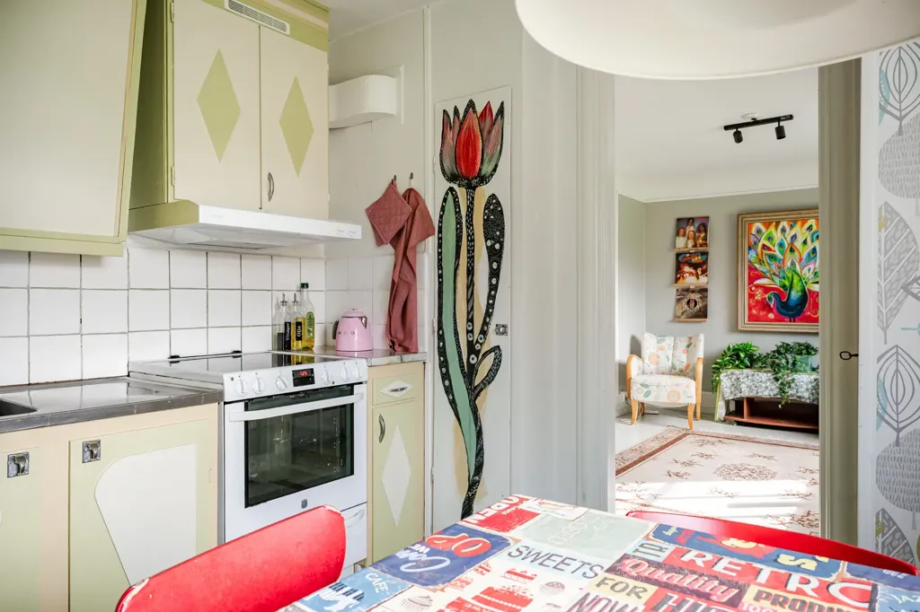 Köök - Retro Villa with Balcony in Skåne