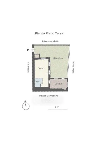 Floor Plan - Rustic Cottage with Sea View in Acireale
