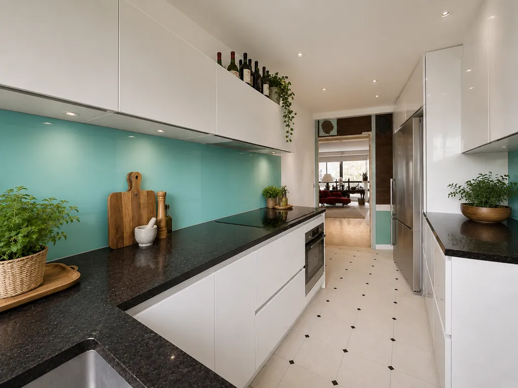Cocina - Apartment with Tour Eiffel View in Paris VIIème