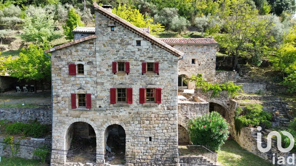 Vista aerea - Charming Stone Mas with Pool near Les Vans