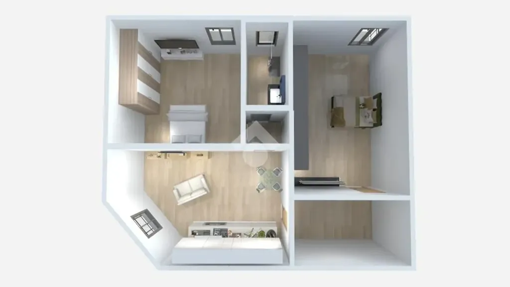 Plan - Bright Apartment with Balcony in Foggia Centre