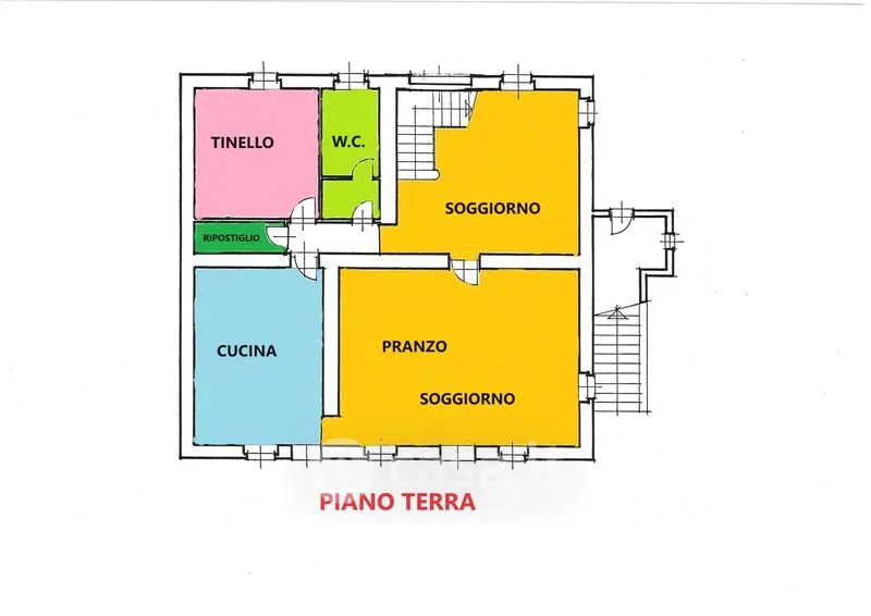 Plan - Rustic Casale with Private Church in Pienza