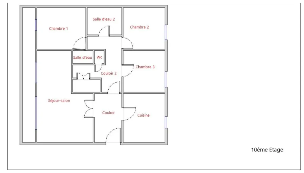 Floor Plan - Spacious Flat with Balcony in Sassenage