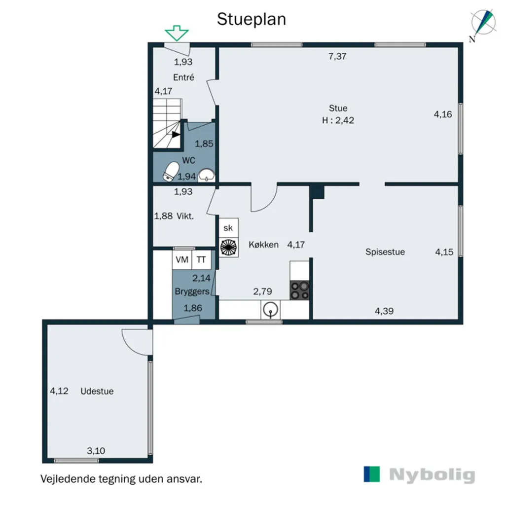 Plan - Maison 4 pièces à Odder