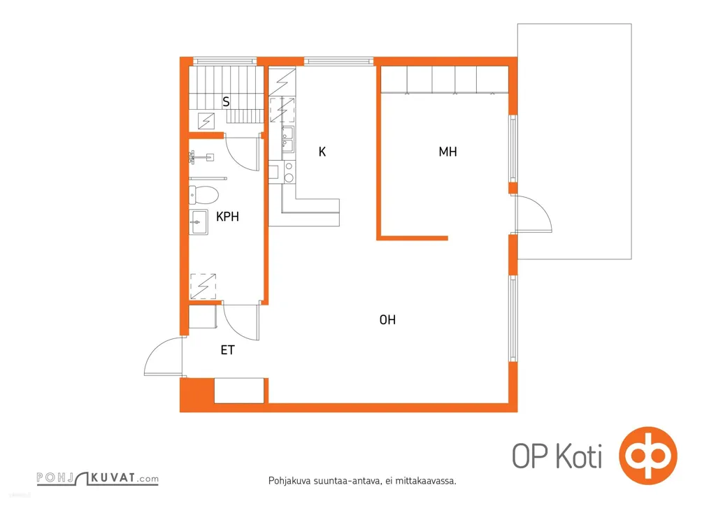 Planimetria - 2-Bedroom Apartment with Sauna in Karjaranta