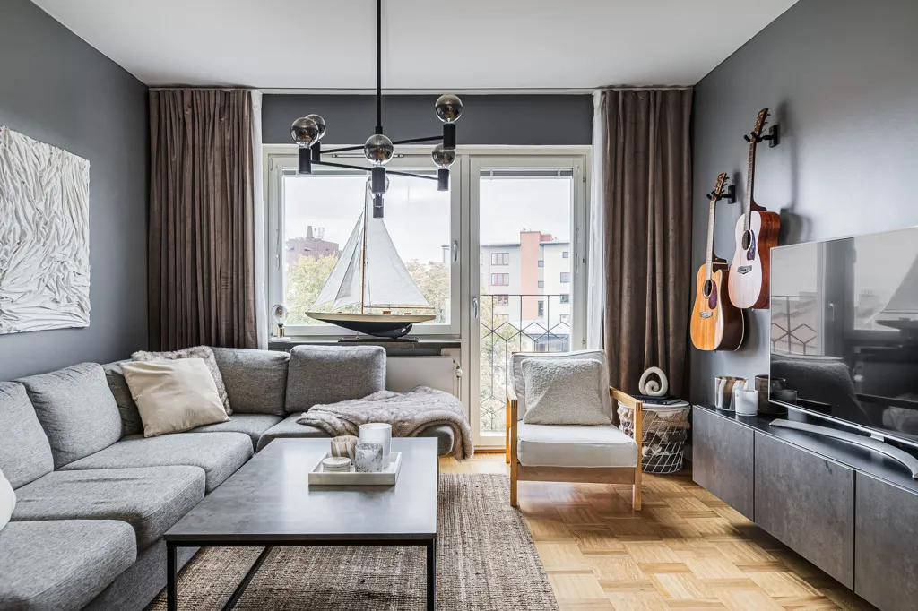 Séjour - Bright 2-Bedroom Apartment with Balcony in Linköping