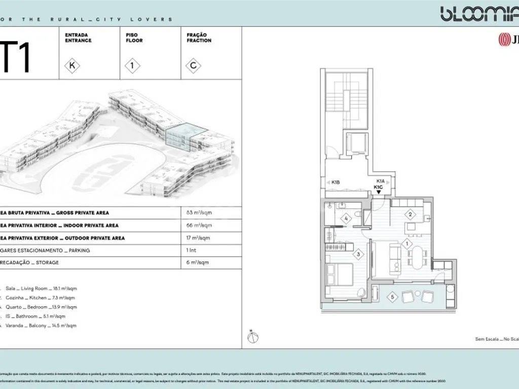 Plaan - New 1-Bedroom Apartment with Pool in Sintra
