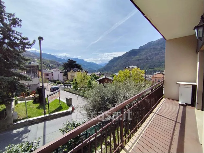 Balcony - Rearranged Apartment with Mountain View in Saint-Vincent