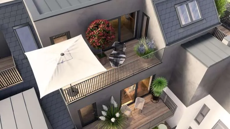Õhuvaade - Modernised 1-Bedroom Flat with Balcony in Vienna