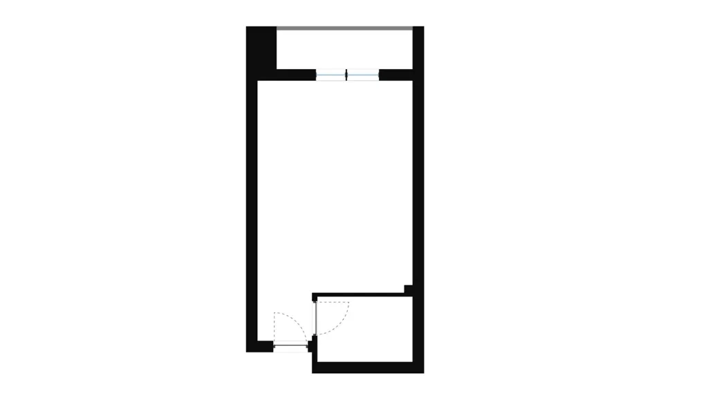 Plan - Modernised Studio with Balcony in Bologna