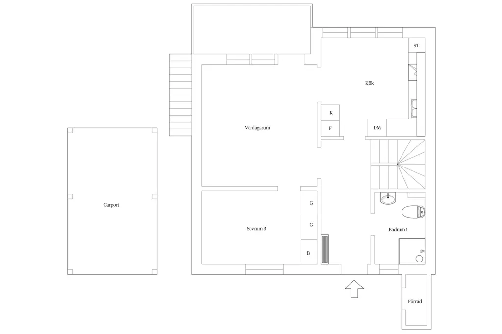 Plan - Terraced House with Garden in Kvarnbacken