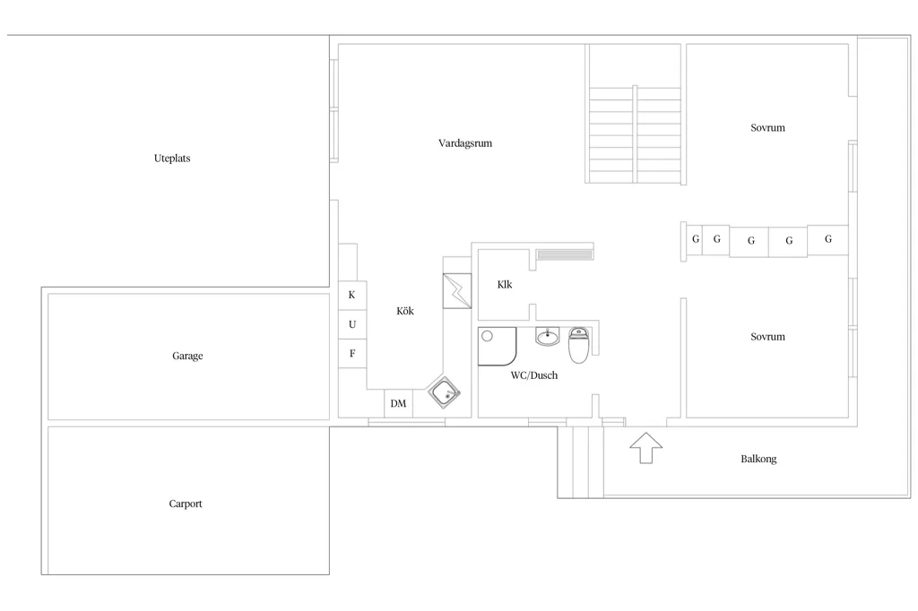Floor Plan - Architectural Villa with Rental Unit in Väster