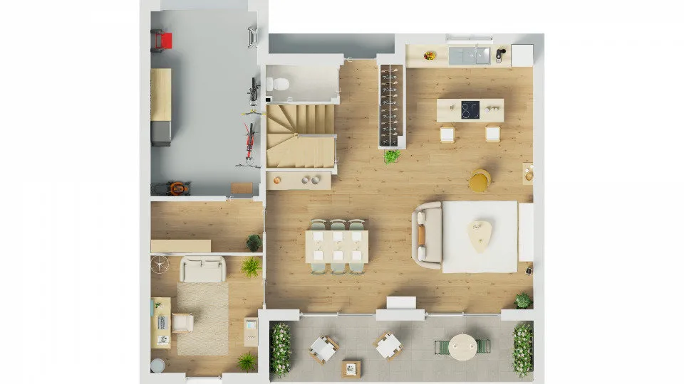 Plan - Villa Contemporaine à Construire à Roscoff