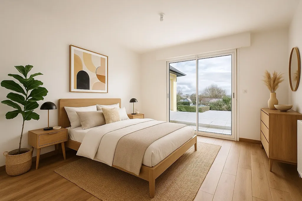 Bedrooms - Architectural House with Pool in Darois