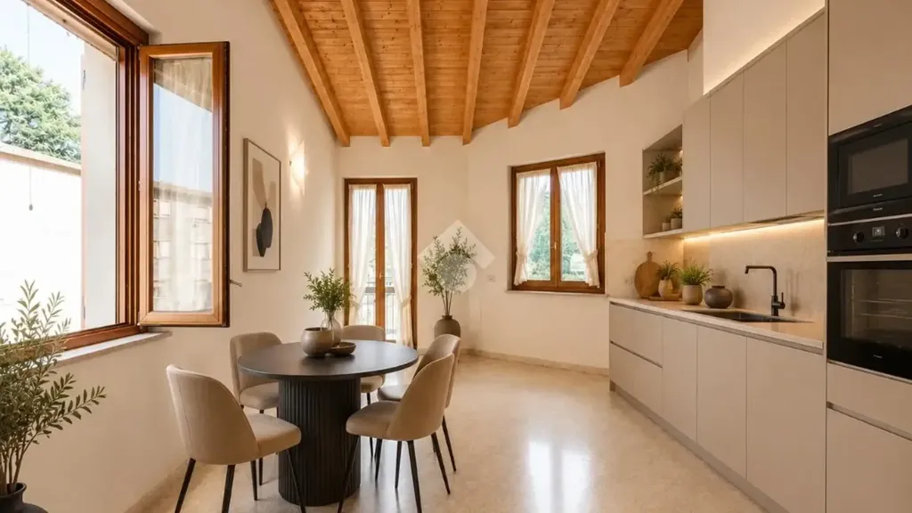 Köök - Contemporary Apartment with Balcony in Chiari