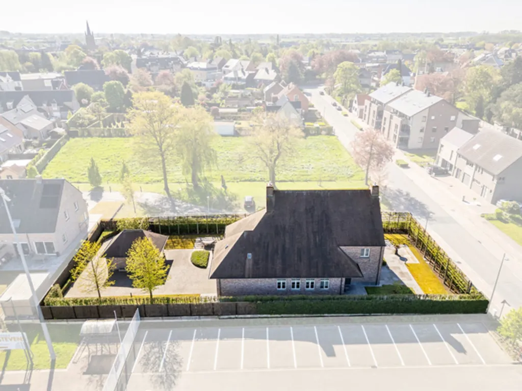 Aerial - Contemporary Villa with Terrace in Wingene
