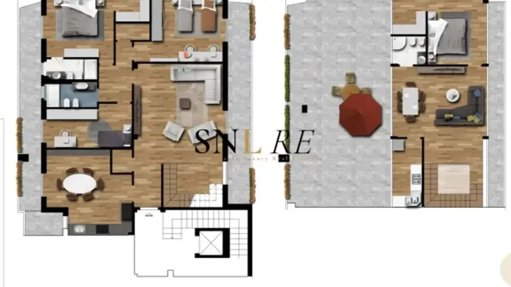 Plaan - Rustic Attico with Terraces in Florence