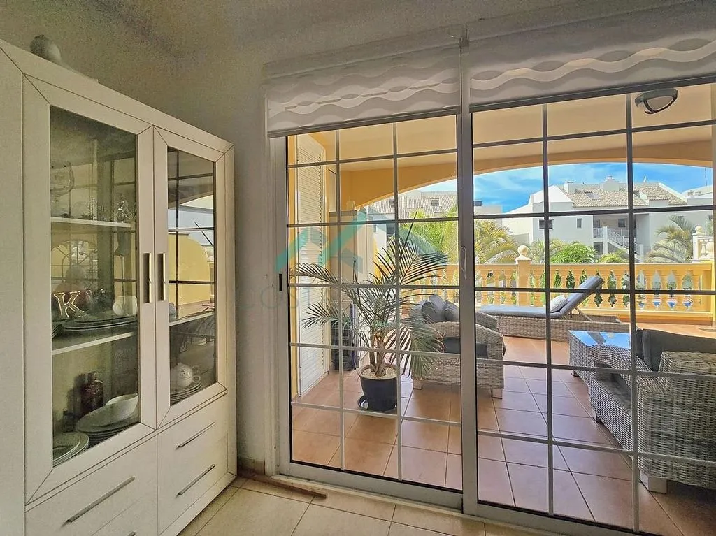 Terrace - 1-Bedroom Apartment with Pool in Palm Mar