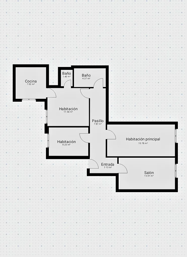 Plan - Apartment with Lift in Gijón Centre