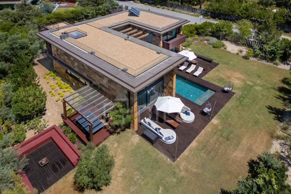 Aerial - Modern Villa with Sea View in Troia Resort