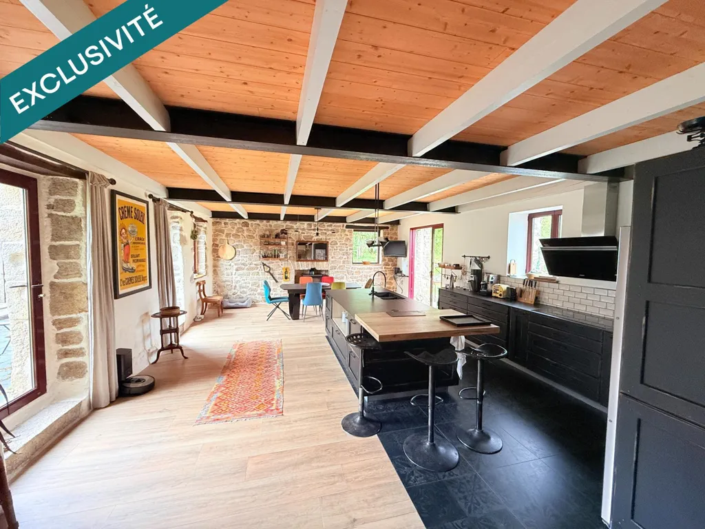 Köök - Rustic Longère with Garden in Bubry