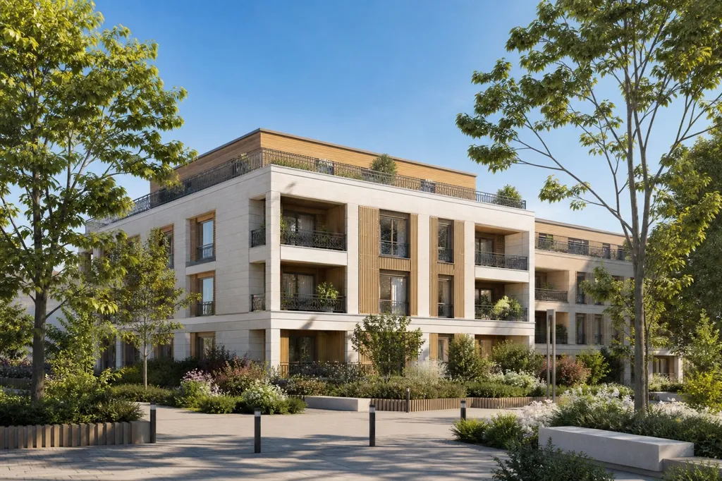New 1-Bedroom Apartment with Terrace in Torcy