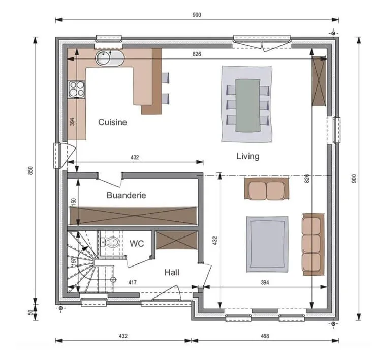 Maison 3 chambres à Bois-d'Haine