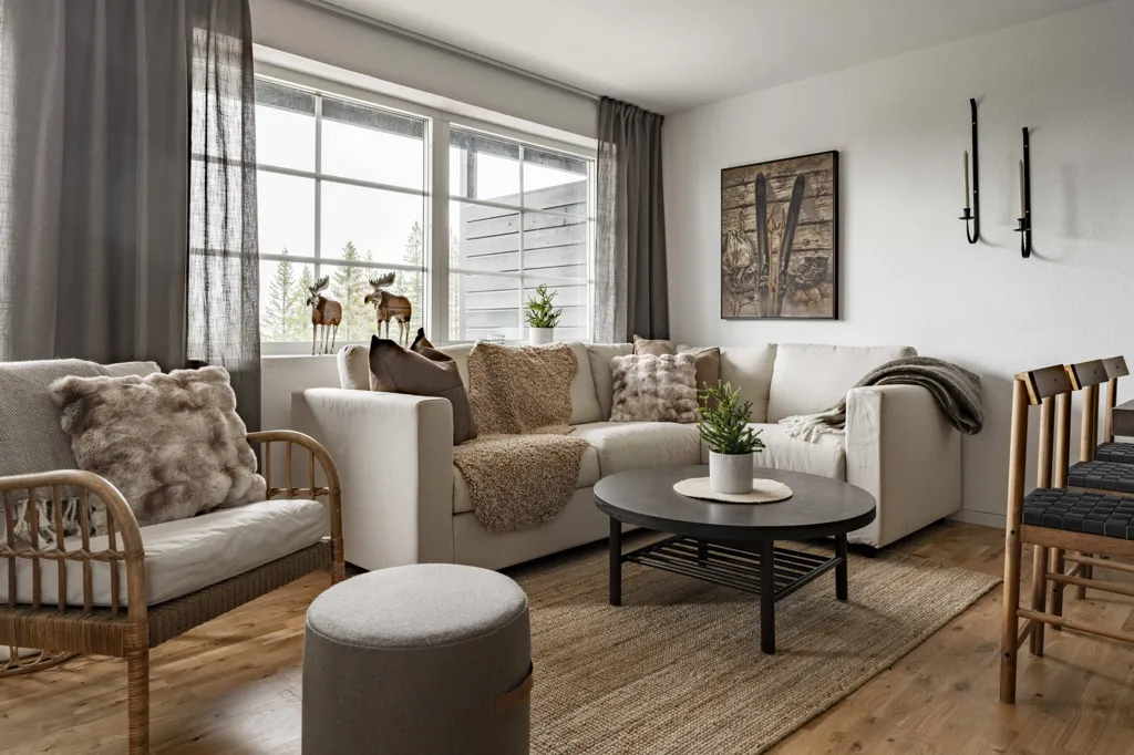 Soggiorno - Apartment with Ski Lift Access in Klövsjö