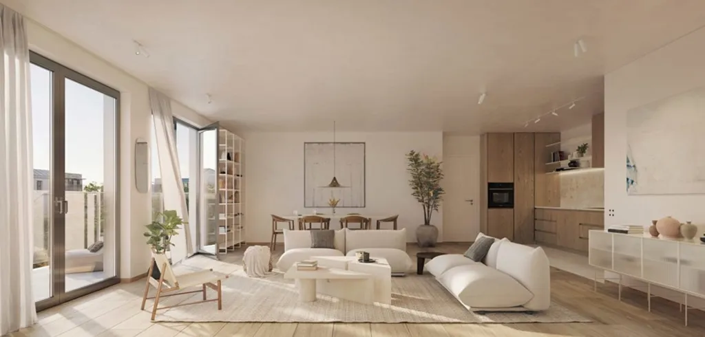 Séjour - Nouveau Projet de Résidence avec Terrasses à Evere