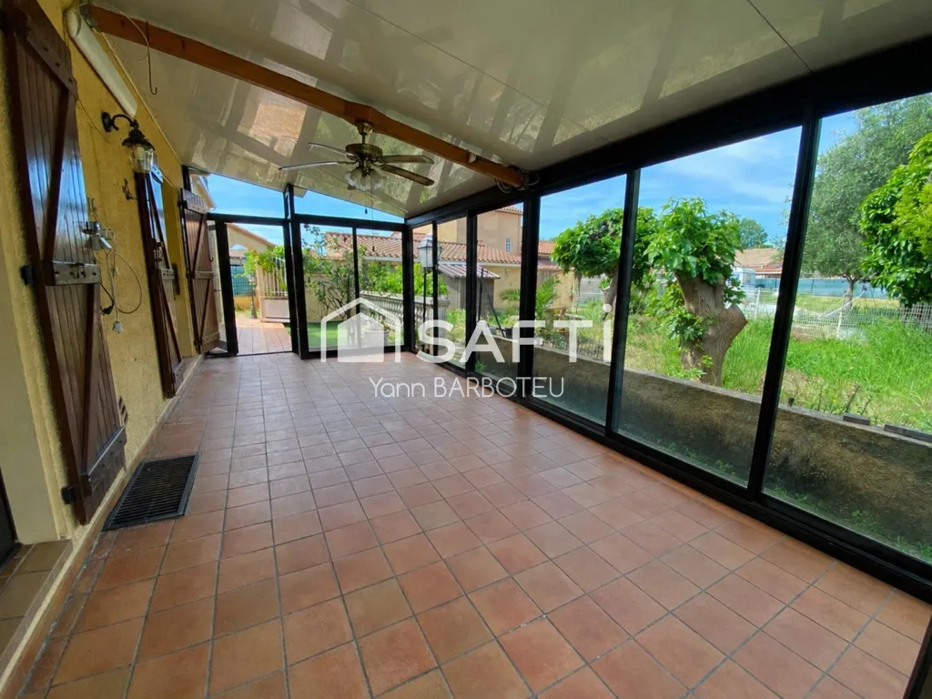 Terrace - Rustic House with Pool near Perpignan