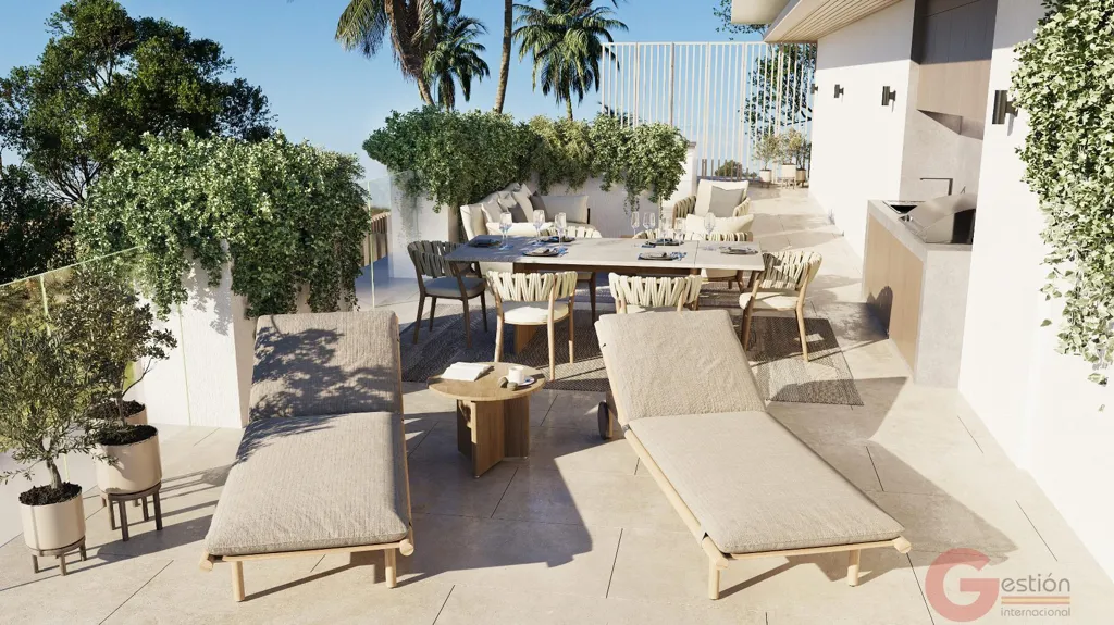 Terrace - Modern Apartment with Terrace in Estepona