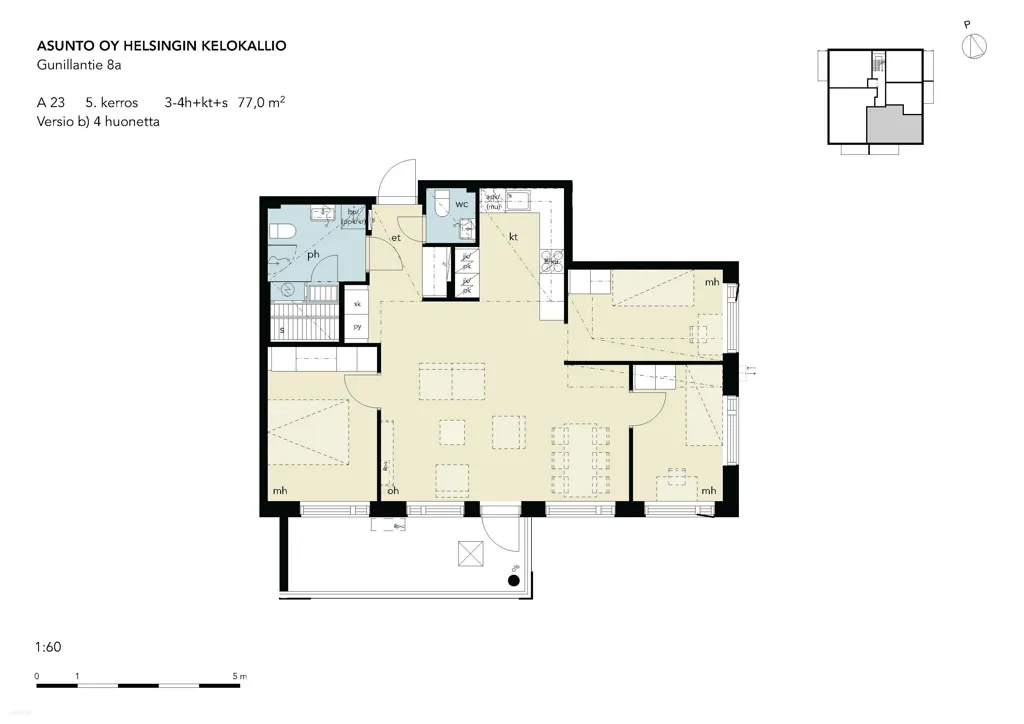 Plan - Modern Apartment with Sea View in Helsinki