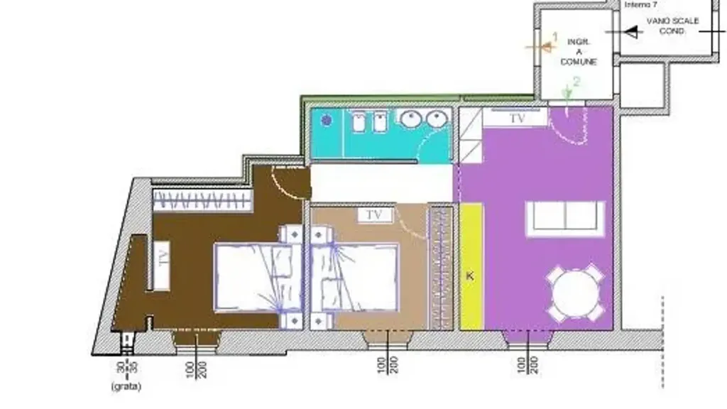 Plaan - Rustic Trilocale with Terrace in Florence