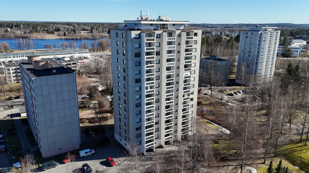 Vue aérienne - Bright Apartment with East View in Imatra